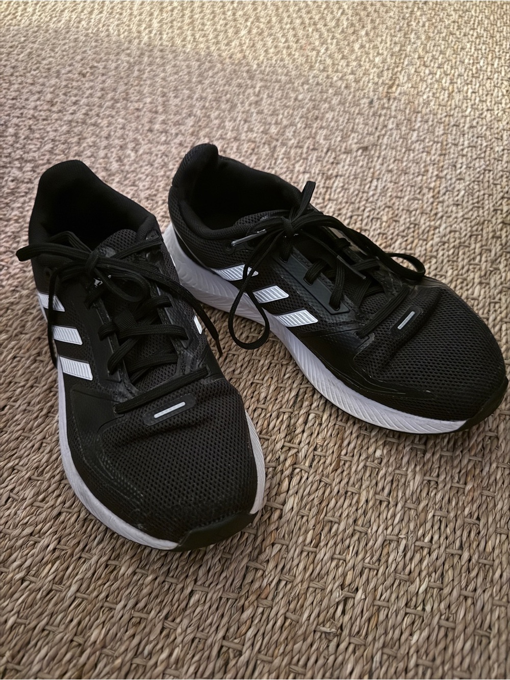 adidas Black and White Athletic Running Shoes